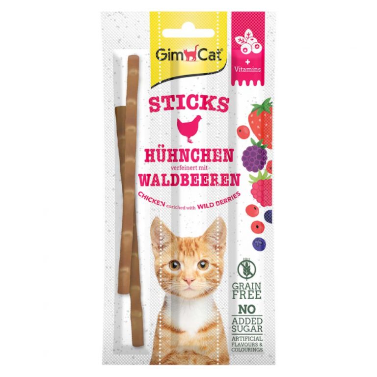 GimCat - Sticks Chicken & Wild Berries X3