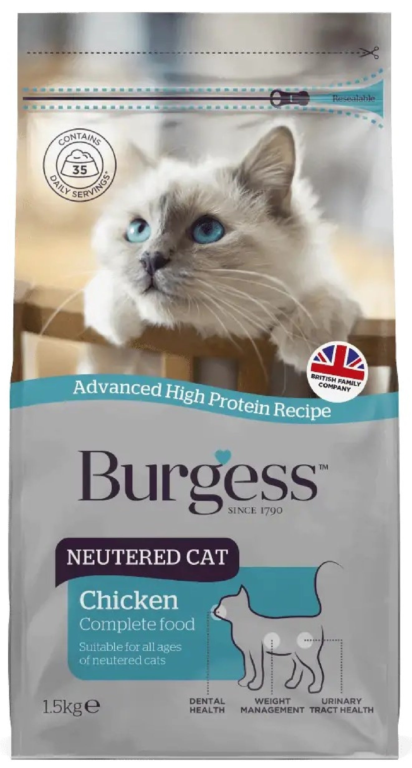 Burgess Neutered Chicken 1.5Kg