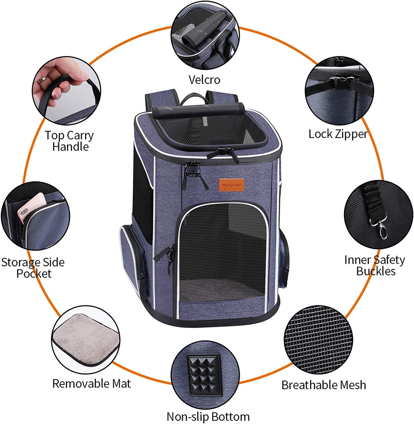 حقيبة ظهر لحمل الحيوانات الأليفة من موربيلوت