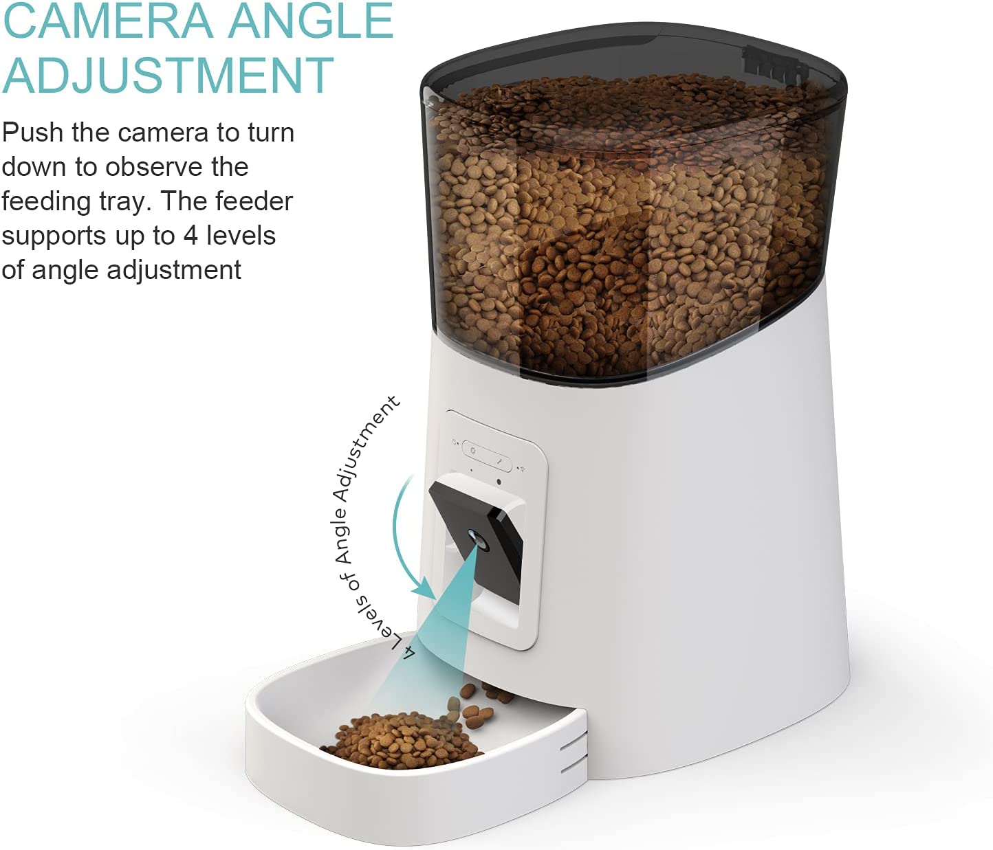 وحدة تغذية الحيوانات الأليفة MYPIN 6L WiFi أوتوماتيكية مزودة بفيديو