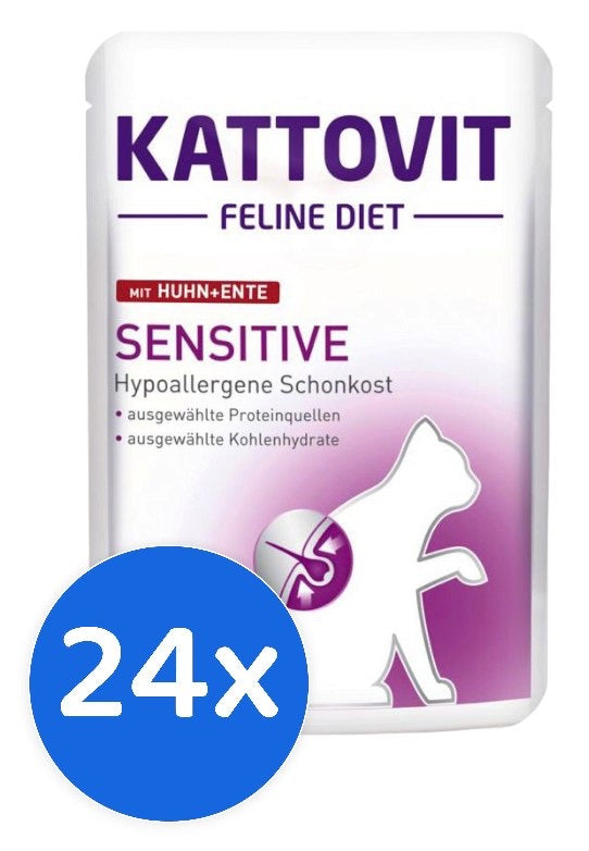 Kattovit Sensitive Chicken & Duck 24X