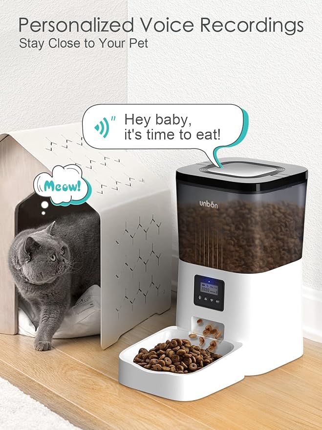 موزع طعام القطط الأوتوماتيكي من أونبون بسعة 4 لتر