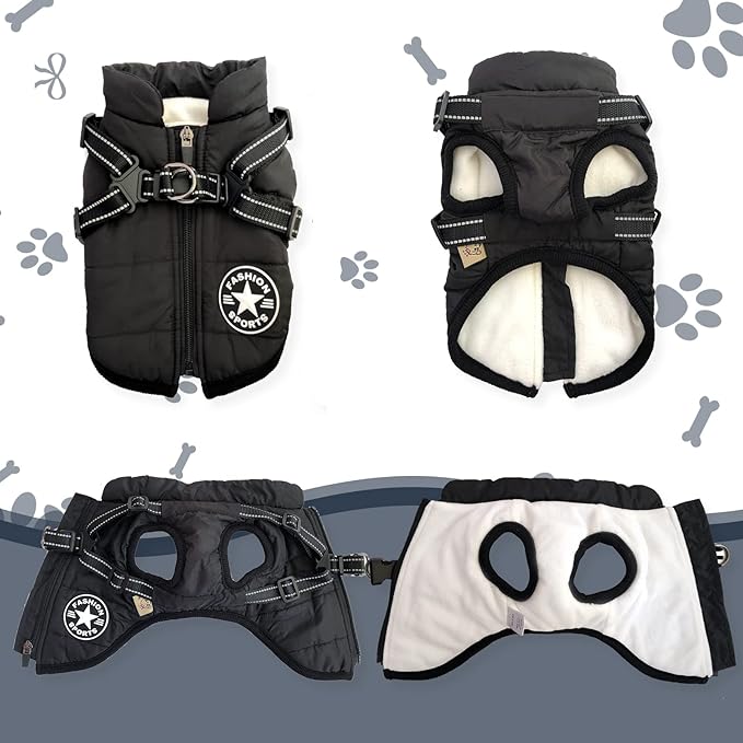 معطف AIMYDOG الدافئ للكلاب في الشتاء مقاس S