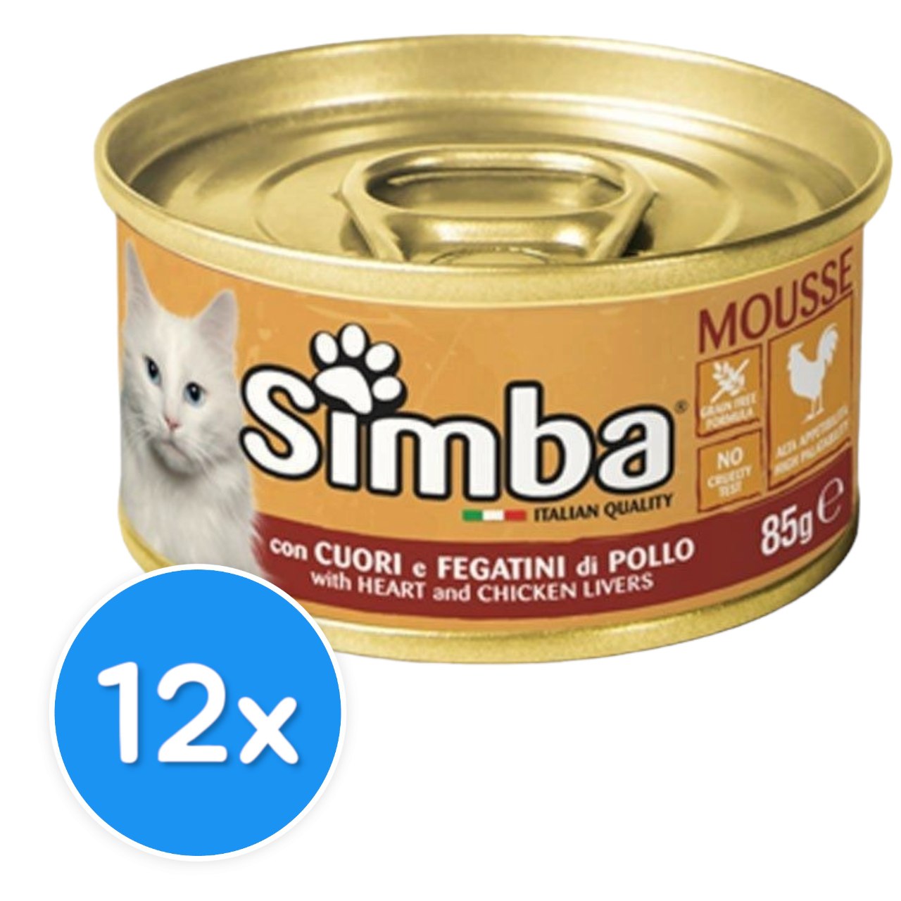 Simba Mousse with Heart and Chicken Livers 12X