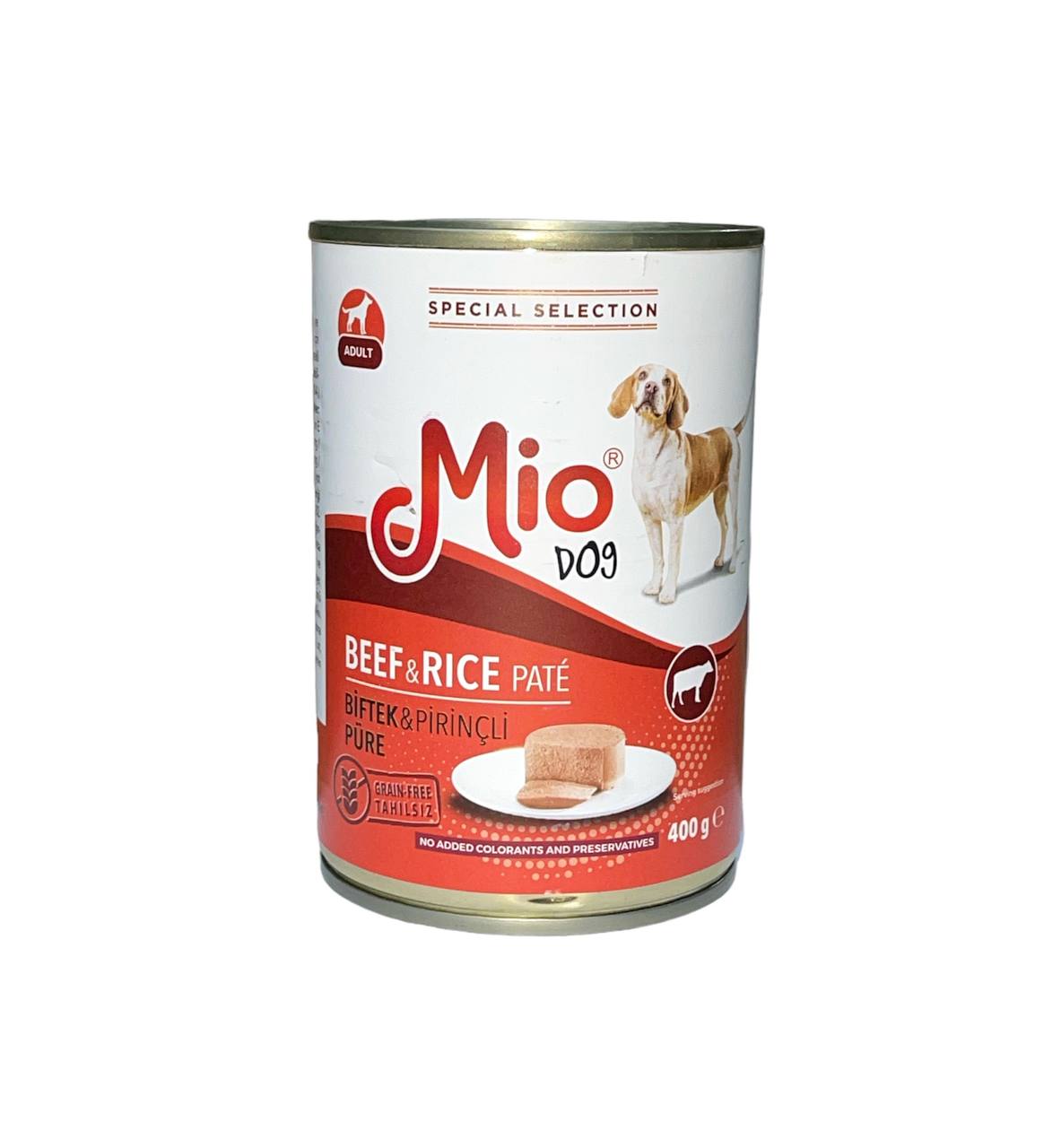 Mio لەگەڵ گۆشتی مانگا و برنج لە Pate 415g