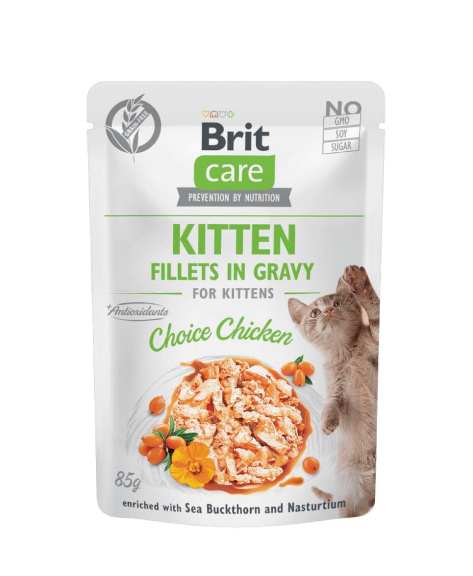 Brit Care Cat Kitten in Gravy Choice Chicken 85g