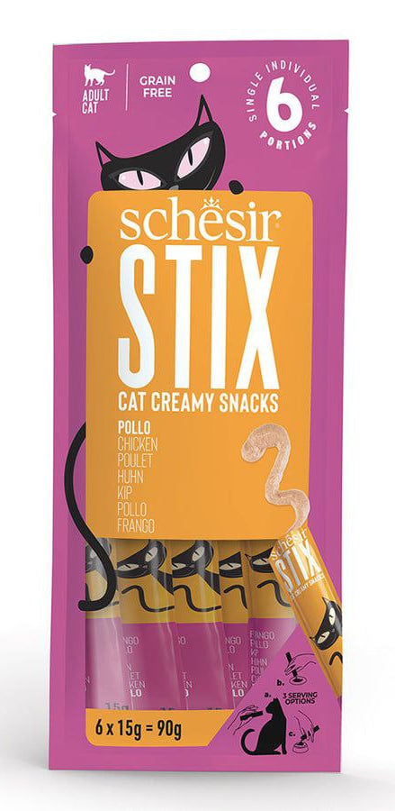 Schesir Stix Cat creamy snack with chicken X6