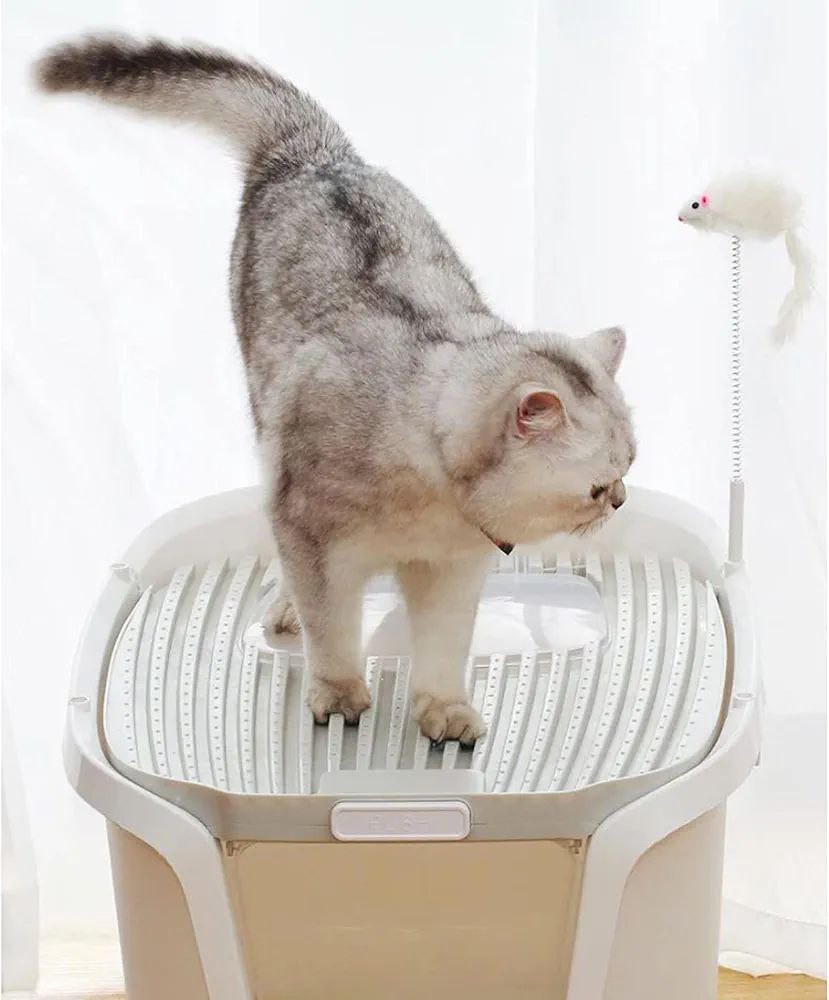 Covered Litter Box Purple L 44cm