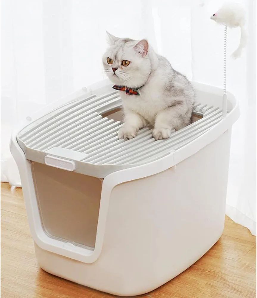 Covered Litter Box Grey XL 55cm