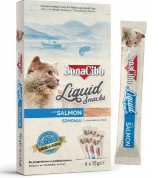 Bonacibo Liquid Snack With Salmon 90g