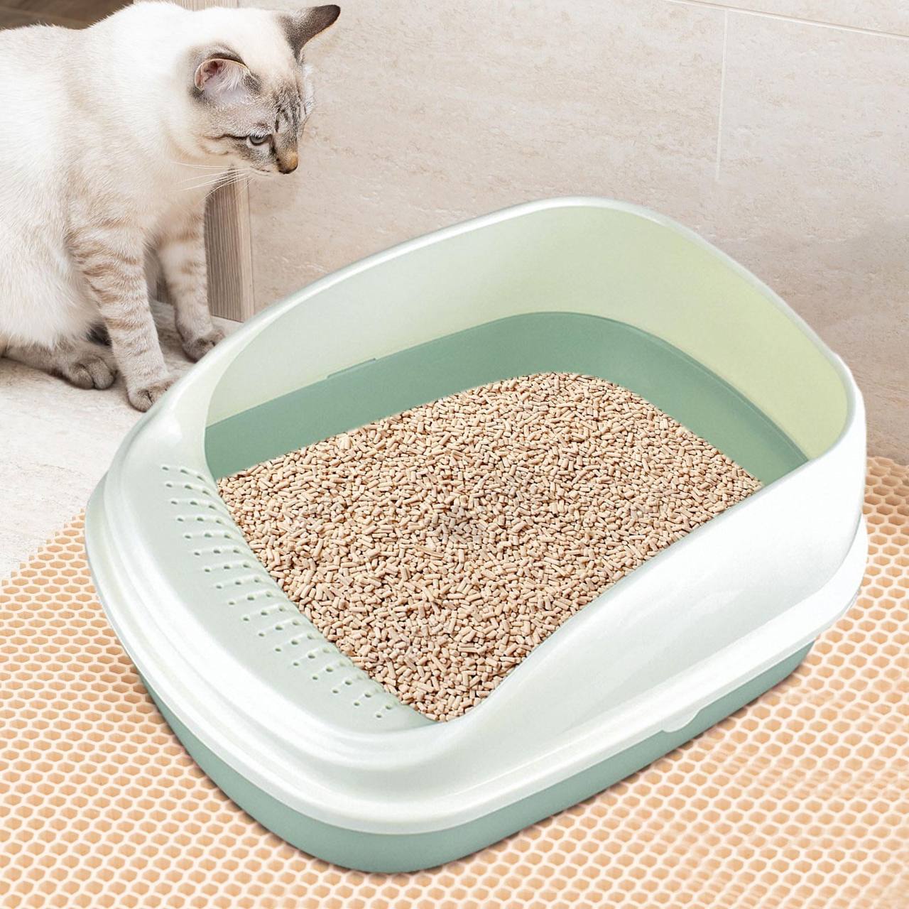 سندوقی زبڵ و خاشاک کراوە سەوز 48سم