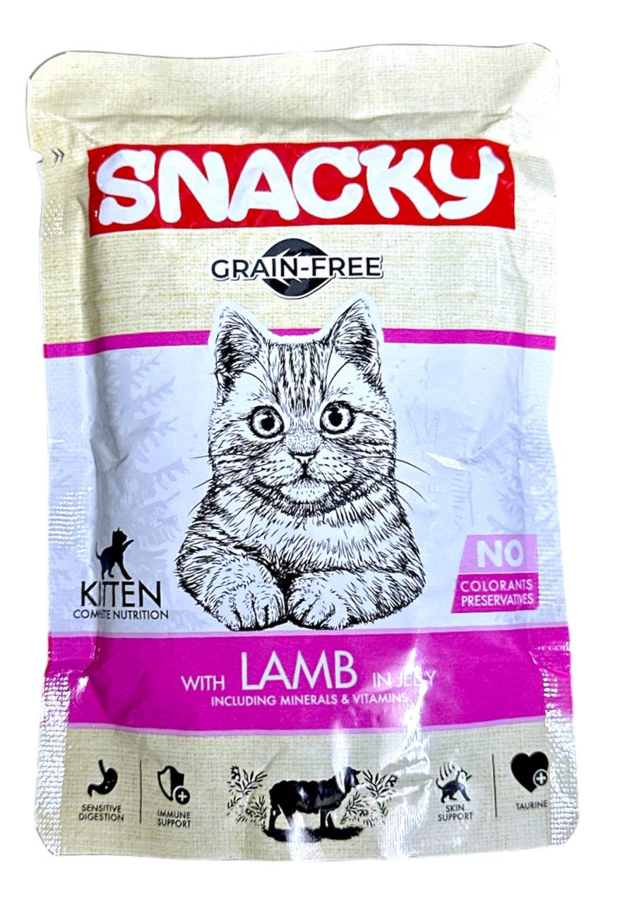 Snacky Kitten Lamb in Jelly 85g