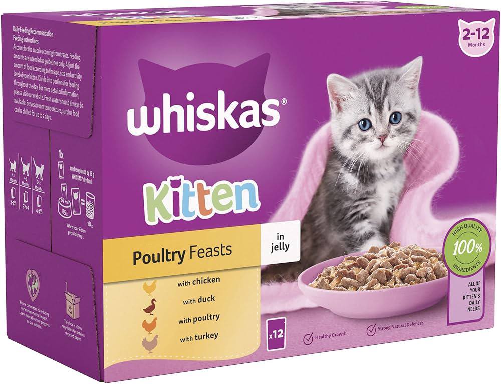 Whiskas Kitten Poultry Feast in Jelly x12