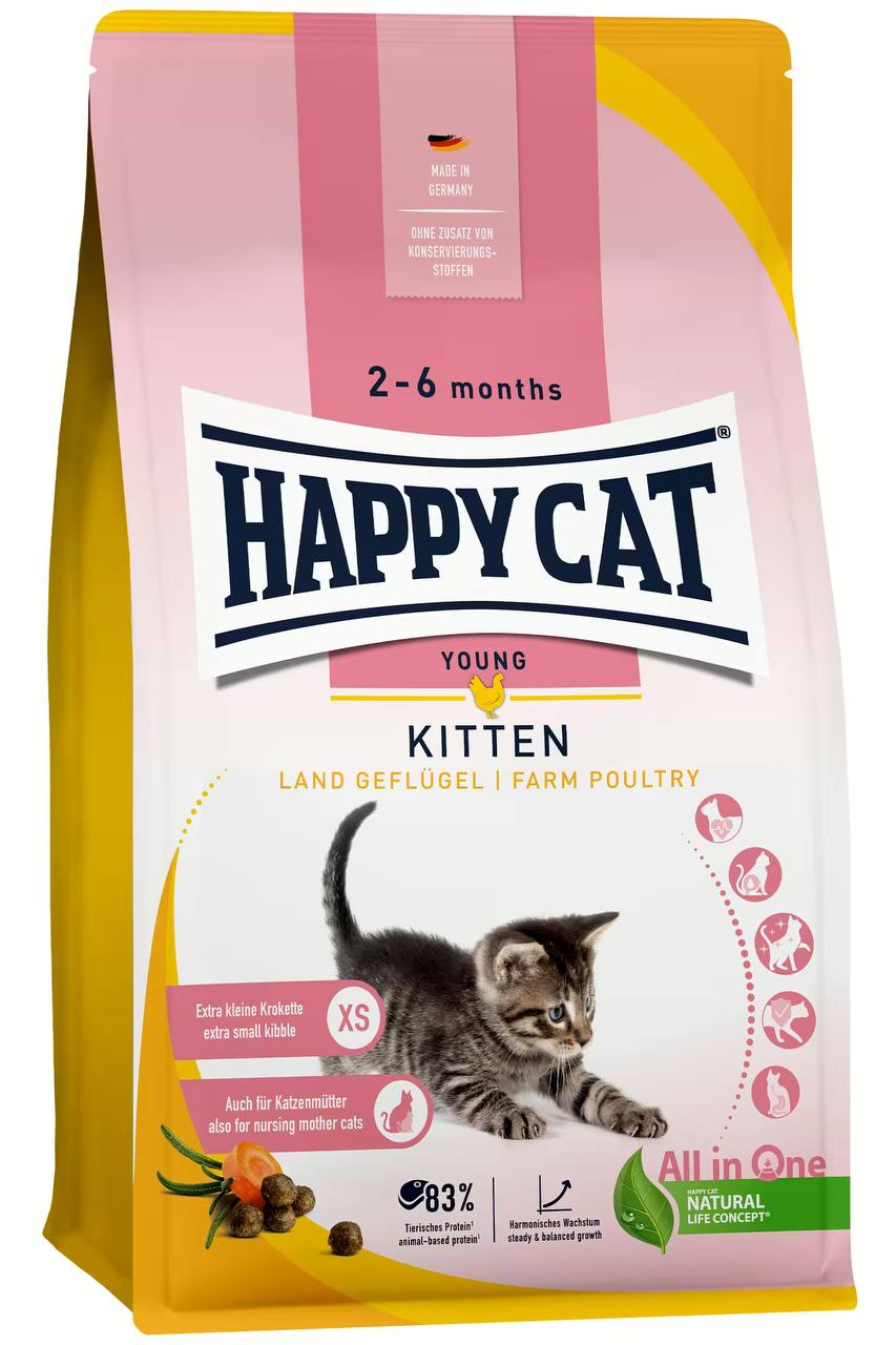 Happy Cat Kitten Farm Poultry 1,3Kg