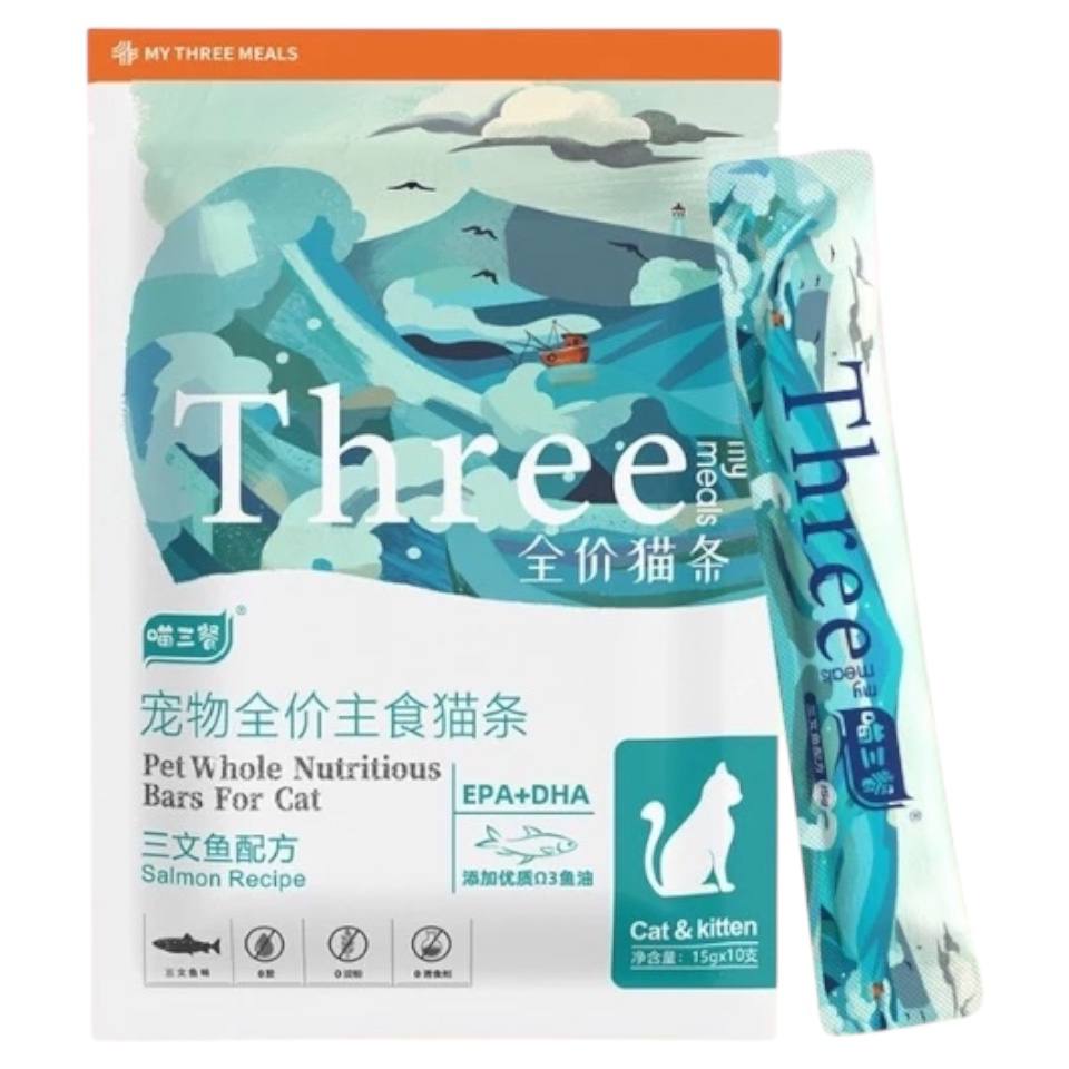 Three Adult & Kitten Snack Salmon x10