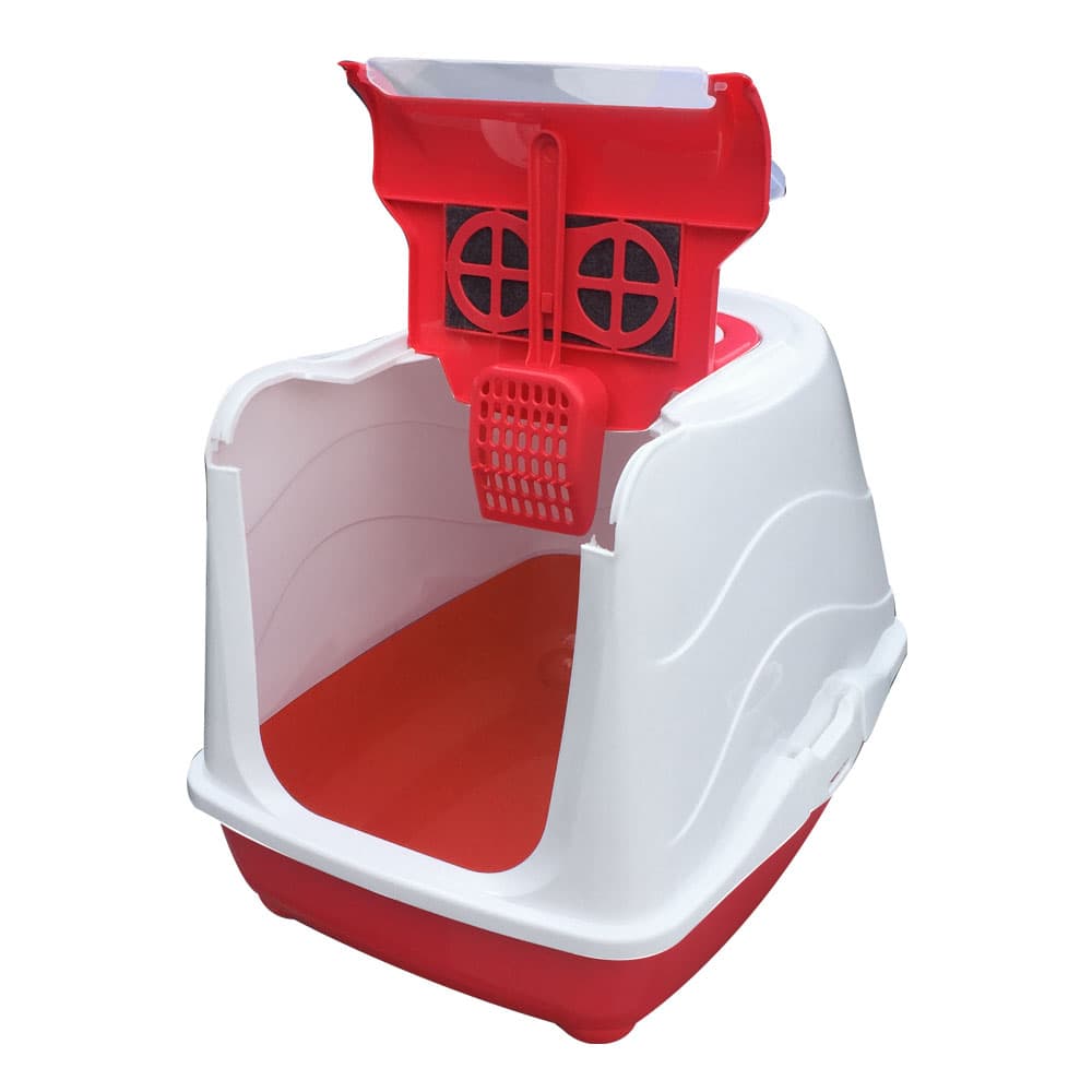 Covered Litterbox - Red 40xm