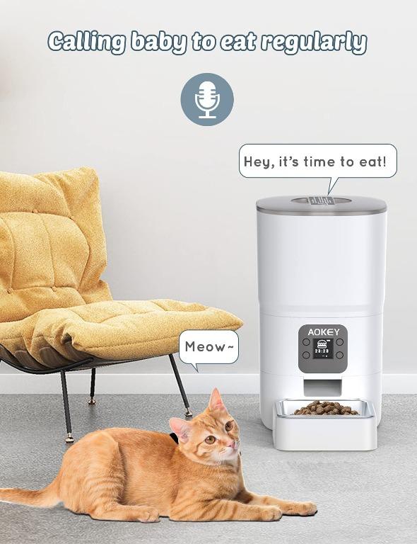 وحدة تغذية القطط الأوتوماتيكية سعة 6 لتر