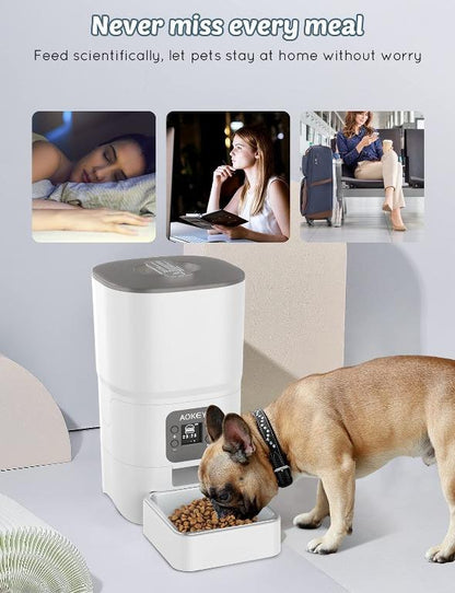 وحدة تغذية القطط الأوتوماتيكية سعة 6 لتر