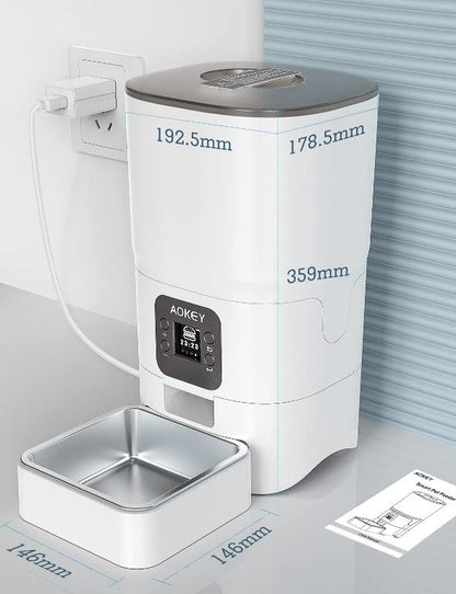 وحدة تغذية القطط الأوتوماتيكية سعة 6 لتر