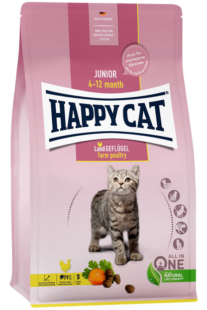 Happy Cat Junior -  Farm Poultry 1,3Kg