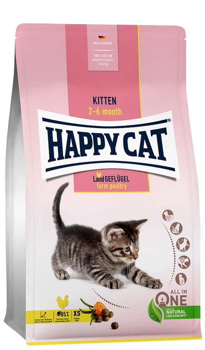 Happy Cat Kitten Farm Poultry 4Kg