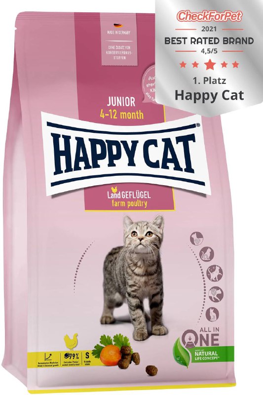 Happy Cat Junior Farm Polutry 4Kg