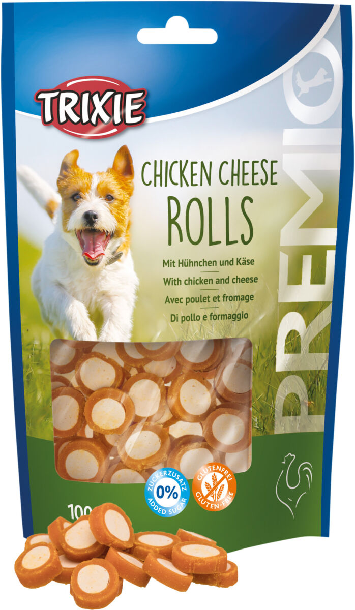 Trixie Chicken Cheese Rolls 100g