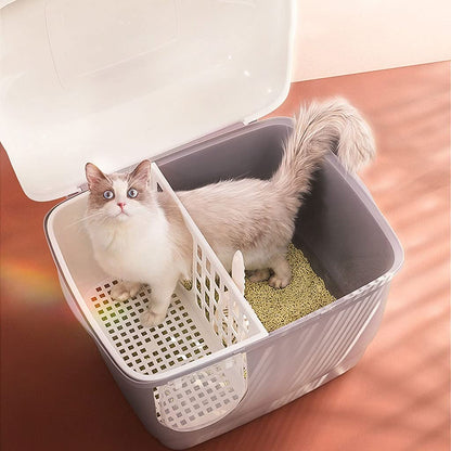 Semi Enclosed Cat Litter Box 44cm
