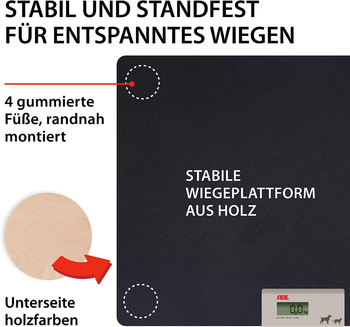 تەرازووی ئاژەڵە ماڵییە دیجیتاڵییەکان تا ١٠٠ کیلۆگرام 