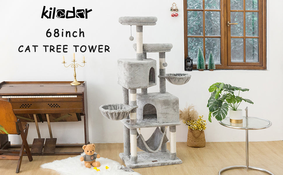 برج شجرة القطط متعدد المستويات - الموديل 11 