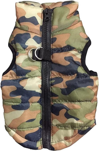 Pet Puffer Zipper Vest M
