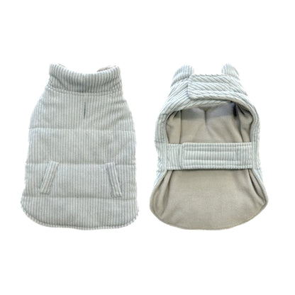 Dog jacket corduroy grey Small S