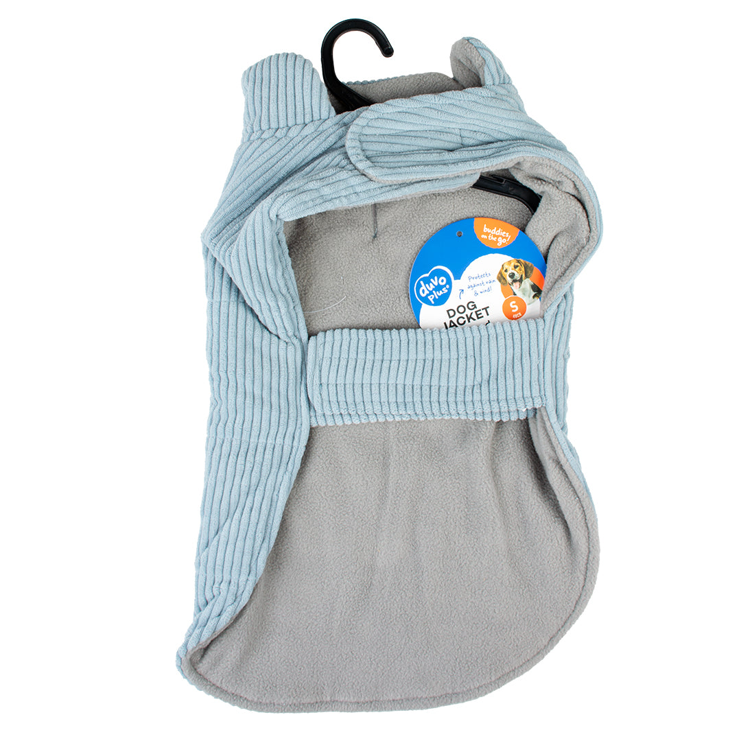 Dog jacket corduroy grey Small S