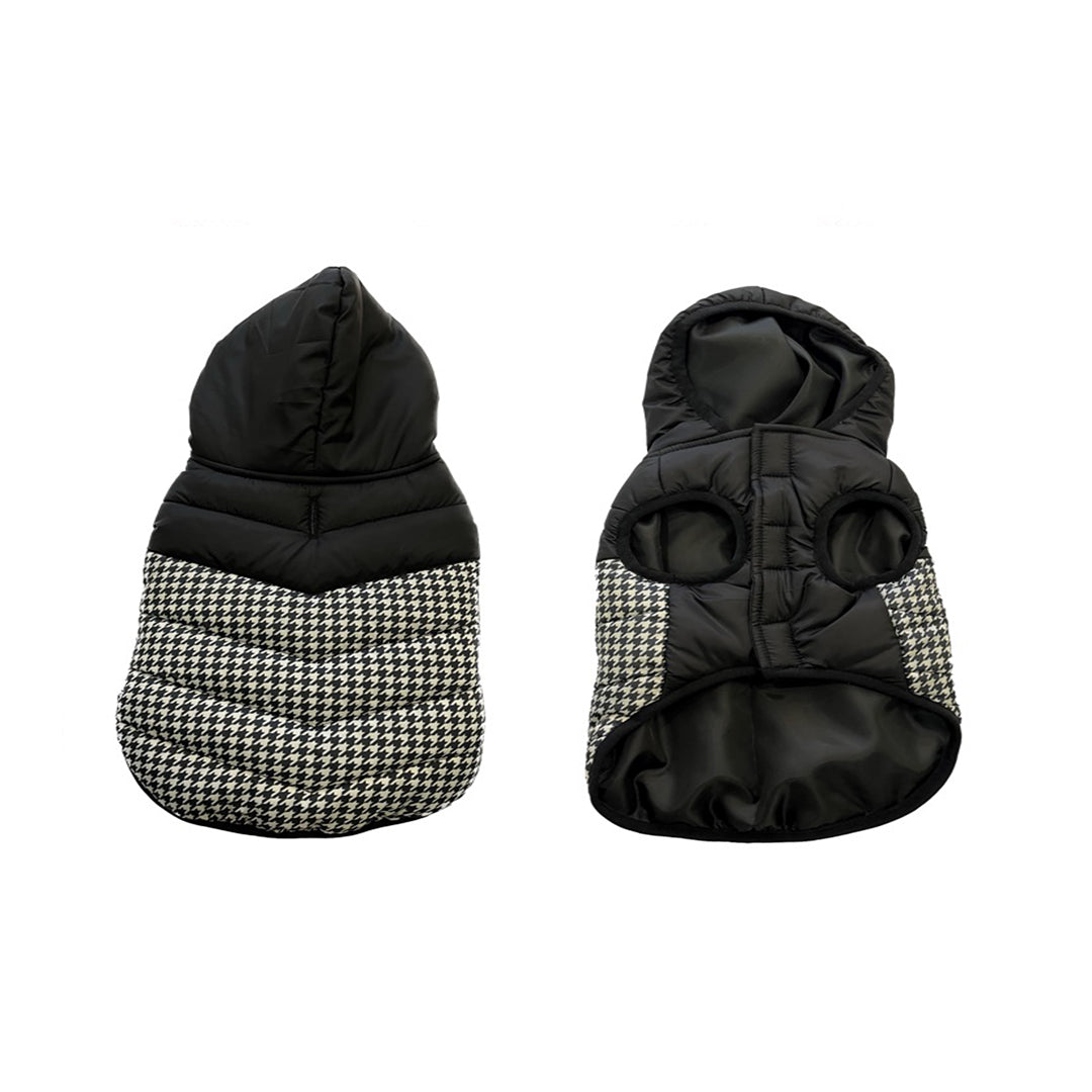 Dog jacket corduroy black and white 40cm