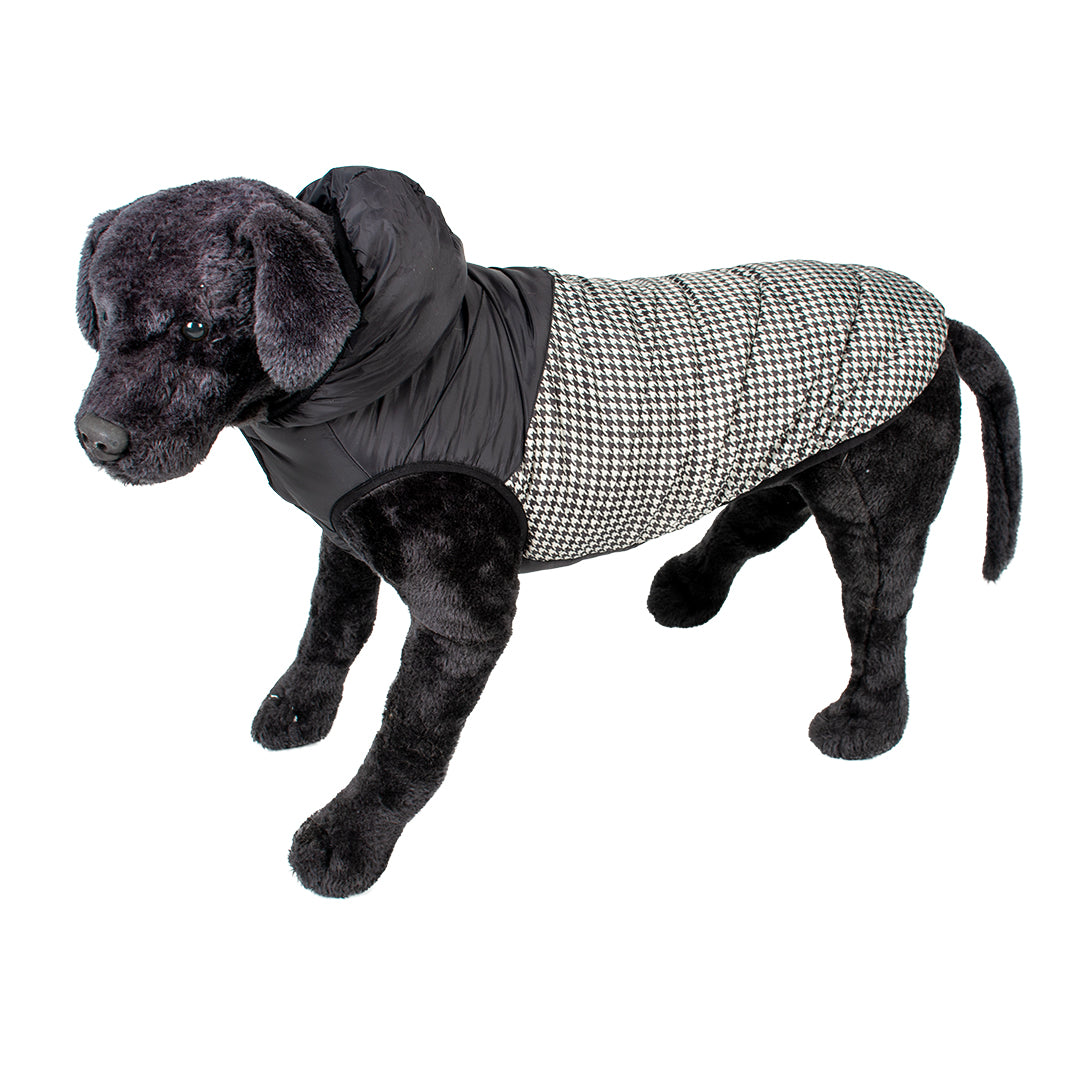 Dog jacket corduroy black and white 40cm