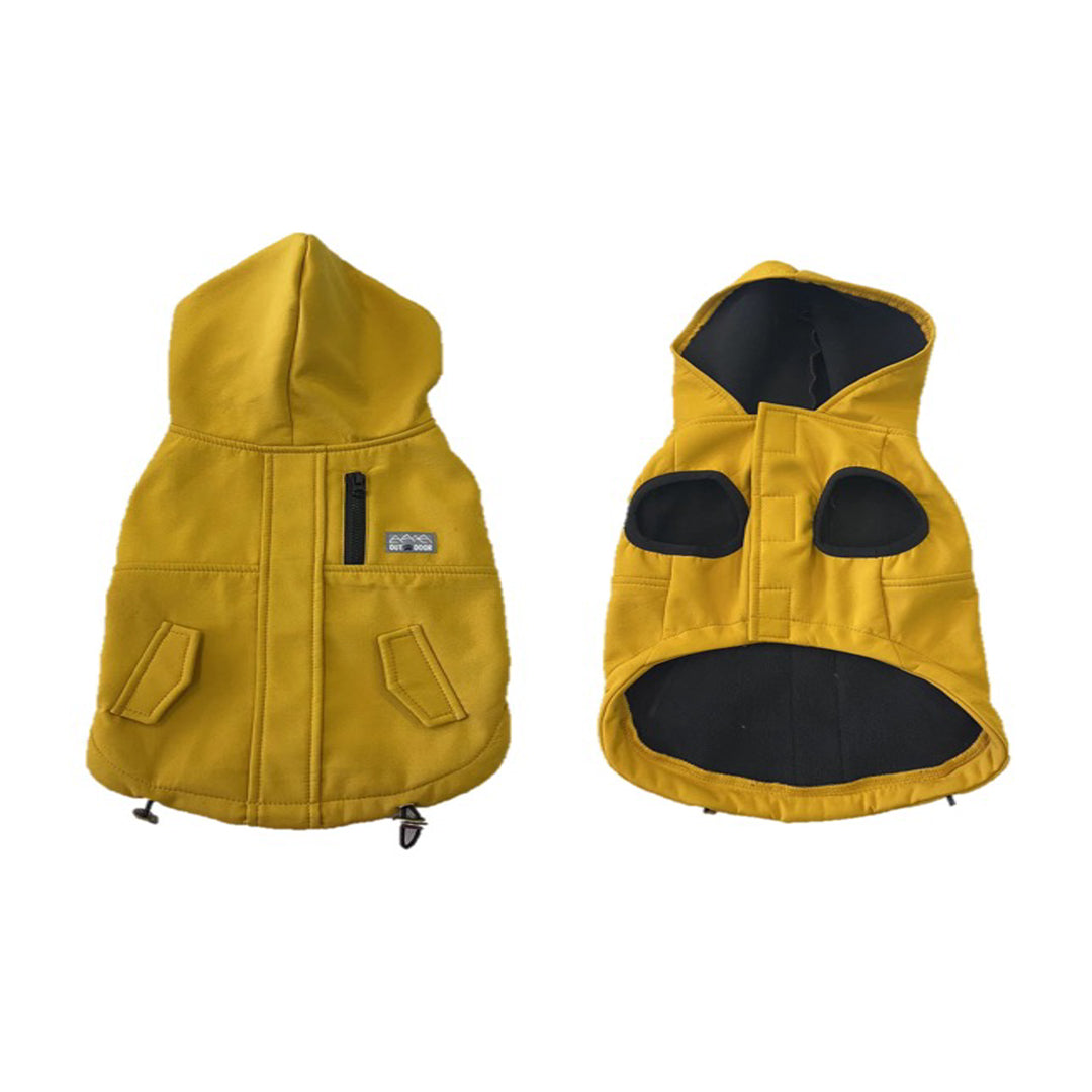 Dog jacket parka yellow XS