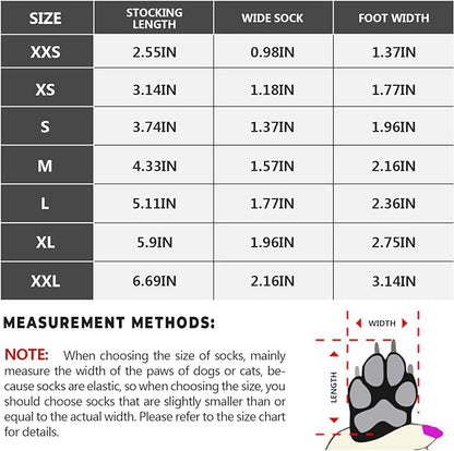 4PCS Anti-Slip Dog Socks Traction Control with Adjustable Straps (Blue, XL)