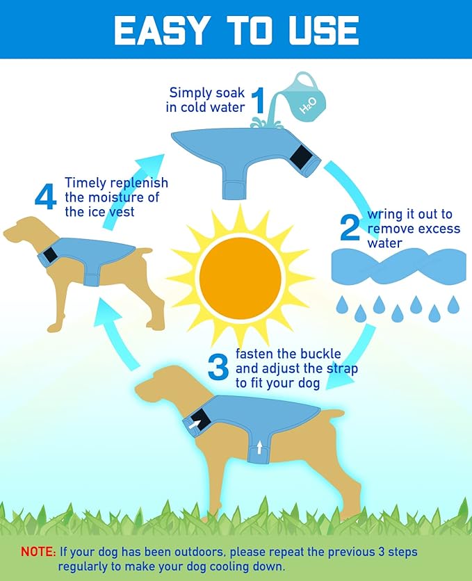Pecute Dog Cooling Vest, Lightweight L