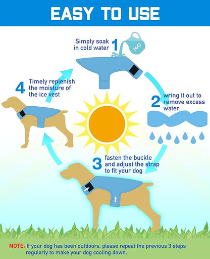 Pecute Dog Cooling Vest, Lightweight L