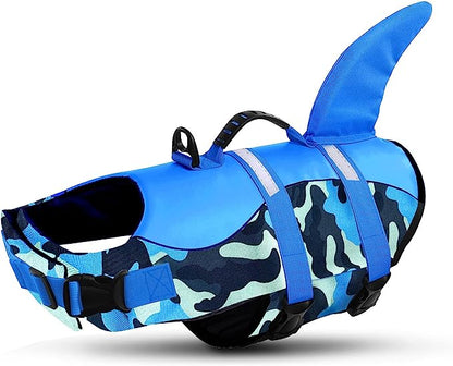 CITÉTOILE Life Jackets for Dogs, Camouflage Shark  XS