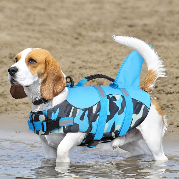 CITÉTOILE Life Jackets for Dogs, Camouflage Shark  XS