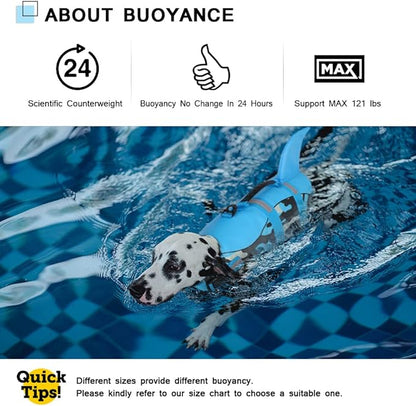 CITÉTOILE Life Jackets for Dogs, Camouflage Shark  XS