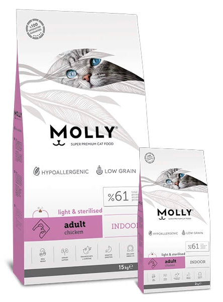 Molly Adult light Sterilised Chicken 15Kg