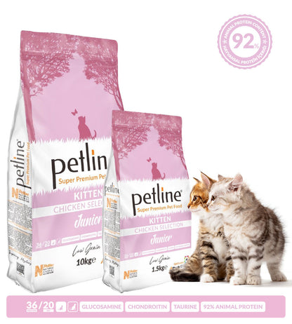 Petline Kitten & Junior Chicken 1,5Kg