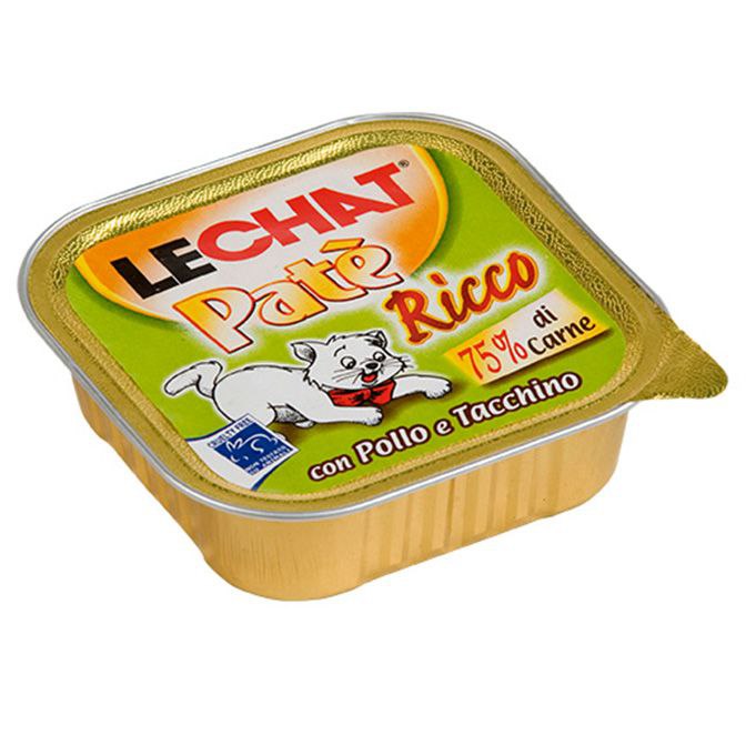 LeChat گەورەساڵان پاتێ ڕیکۆ لەگەڵ مریشک و تورکیا 100g