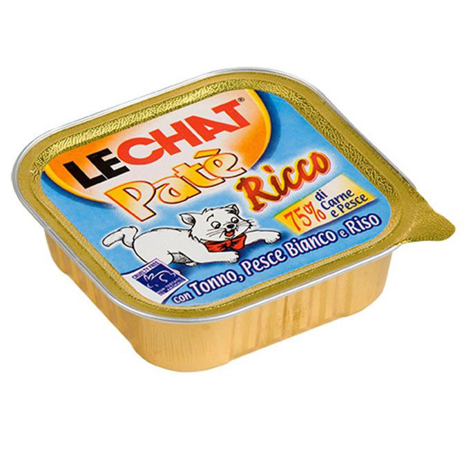 LeChat Adult Paté Ricco with Tuna, Ocean Fish and Rice 100g