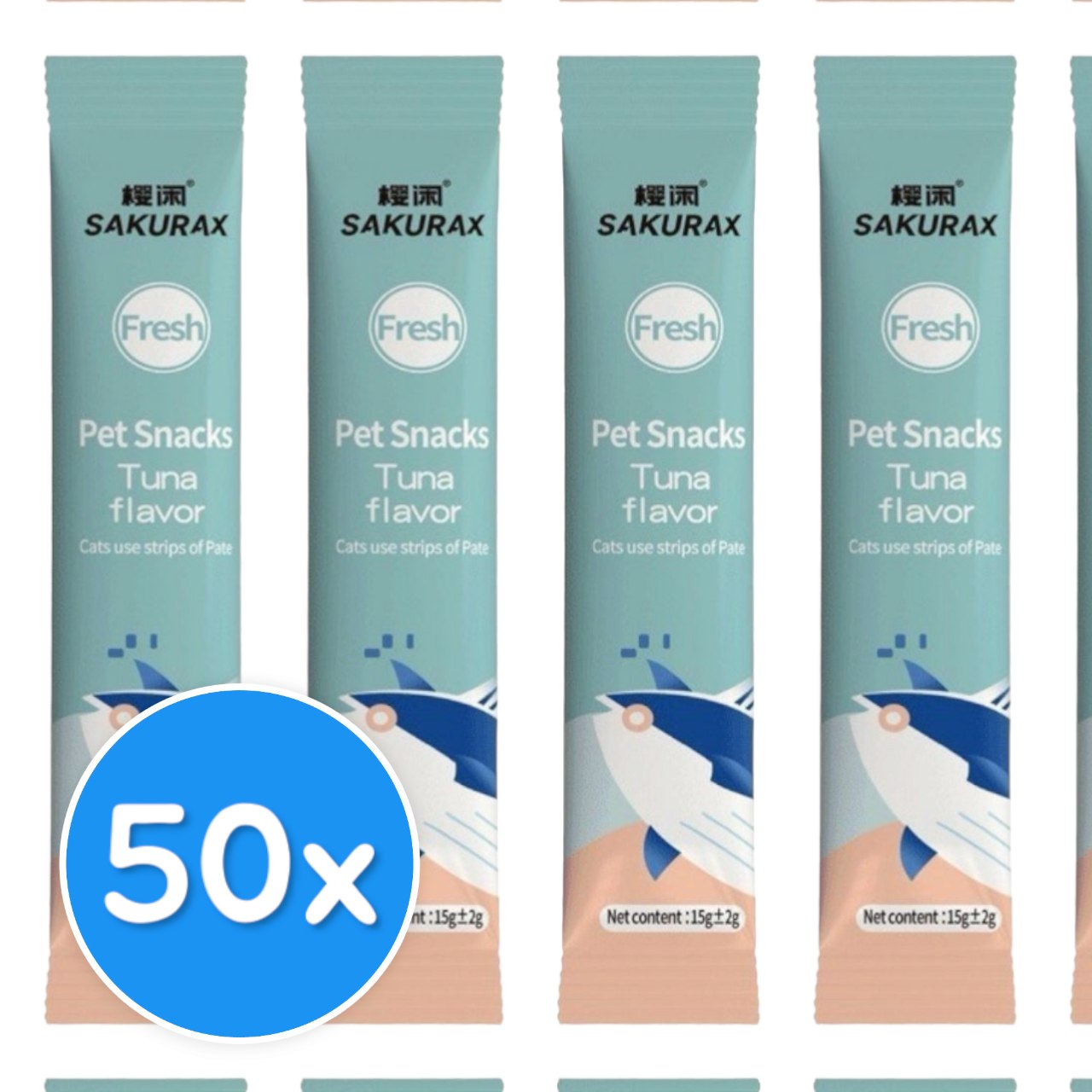 خواردنی کەمی ساکوراکس لەگەڵ تونا 50X