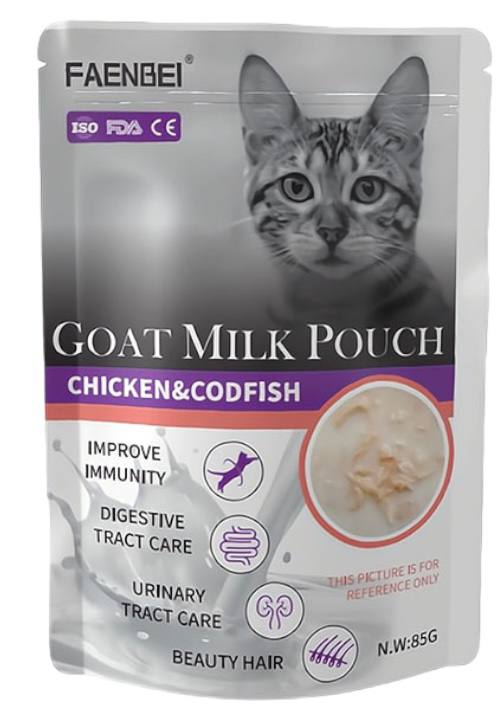 Faenbei Goat Milk Pouch With Chicken & Cod Fish 85g