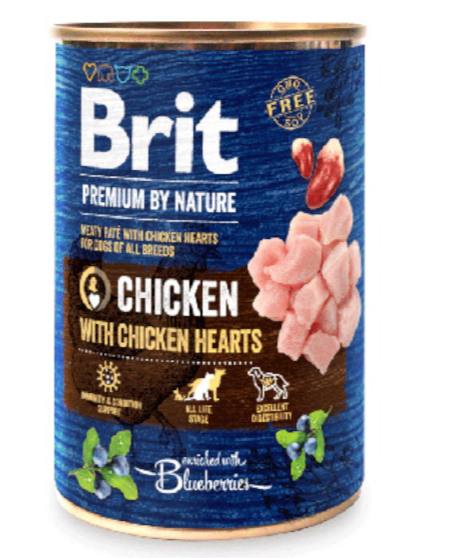 Brit Chicken with Chicken Hearts 400g
