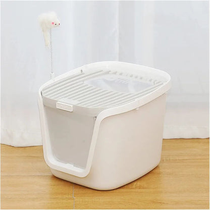Covered Litter Box Grey XL 55cm
